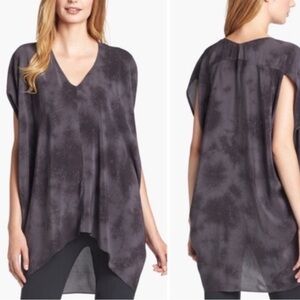 Eileen Fisher Crystalline Shibori Silk Tie dye Blouse Size S